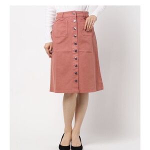 kate spade Terracotta Button-Front A-Line Skirt